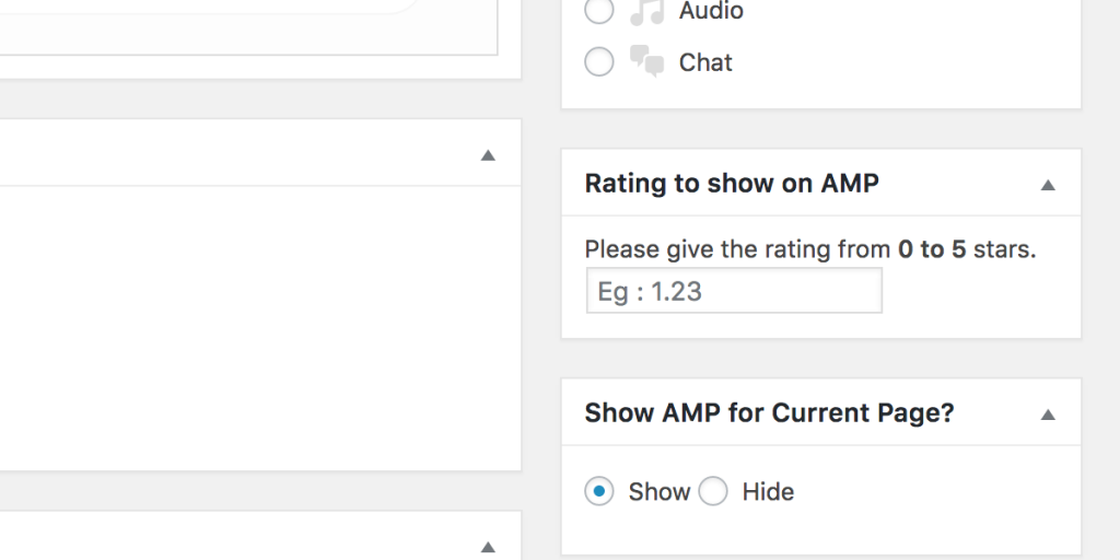 AMP Ratings – AMP for WordPress